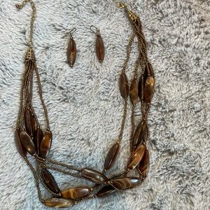 Brown Necklace Set